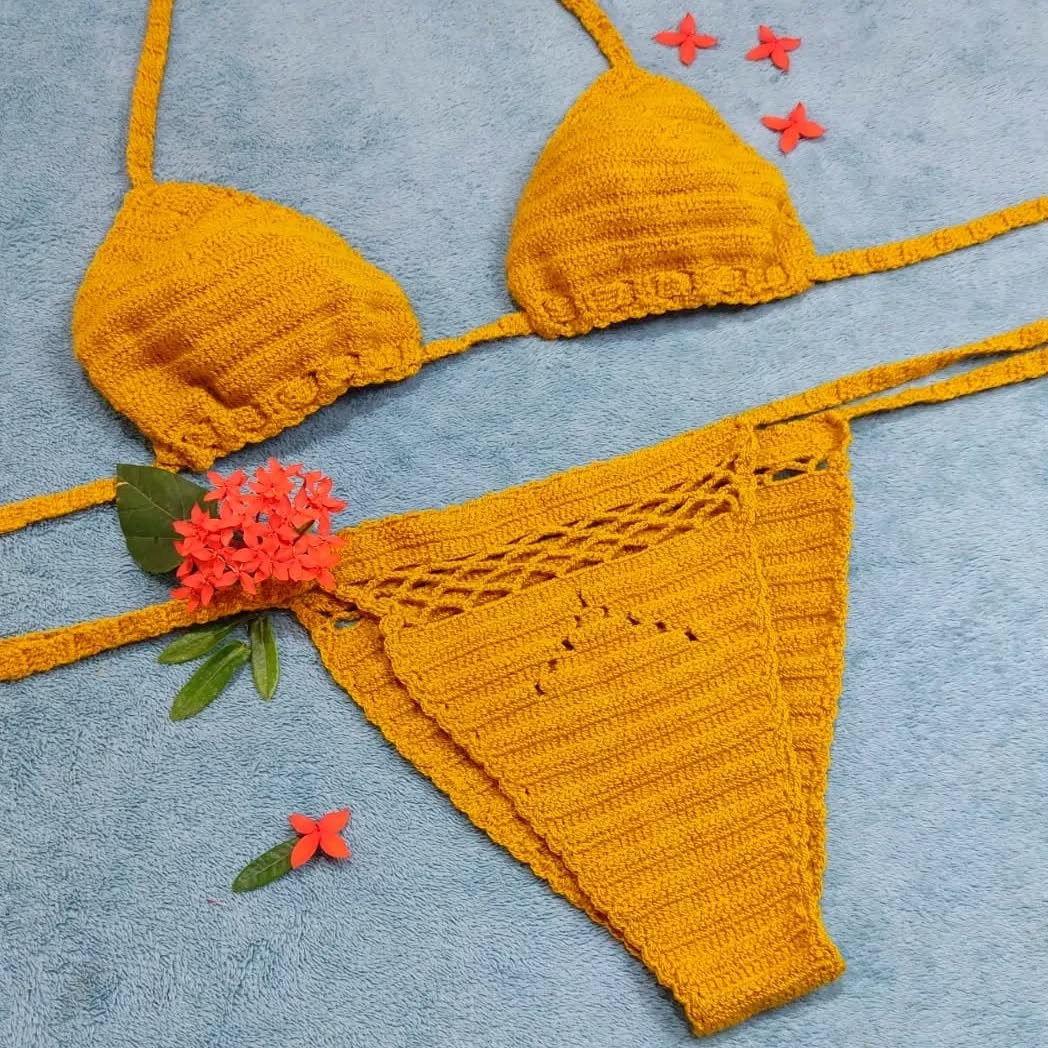 promocion!!!!Solo esta semana vestidos de baño 2piezas ✔ Hechas a mano✔ Excelentes precios ✔ Tambien trabajamos por pedidos ✔ por cada compra lleva un regalo! #tejidoscrochet #wayuu empren Vestidos de baño de crochet artesanales. Salidas de baño hechas a mano. Ropa de playa Wayuu con diseño único.